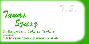 tamas szusz business card
